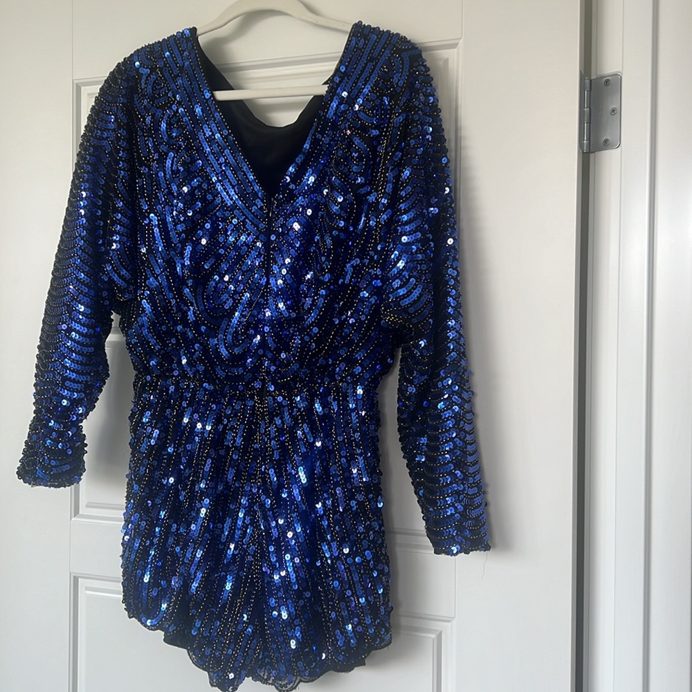 Endless Rose Blue Sequence Romper - image 4